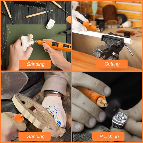 Mini Cordless Rotary Tool Kit With 105 Accessories, 5 Speed 18000 RPM, USB Rechargeable for grinding, cutting, sanding, polishing