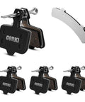 Four Pairs Disc Brake Pads Kit For Avid Elixir And SRAM Brakes With Rotor Alignment Tool displayed with four sets of pads