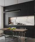Modern kitchen with black cabinets using 24 Inch By 196 Inch Black Wood Peel And Stick Wallpaper For Furniture Self Adhesive Film Durable Finish