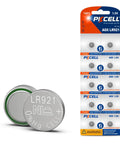 No Fuss SR920SW Watch Batteries Ten Pack Compatible With 370 371 AG6 Button Cells Deliver Steady Long Lasting Power For Your Favorite Wristwatches Mercury Free Zero Lead, showcasing two LR921 button cells.