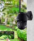 Outdoor Security Camera 1080P HD WiFi Pan Tilt 360 View With Night Vision And Two Way Audio IP65 Weatherproof