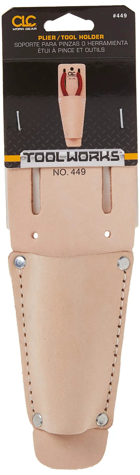 Heavy Duty Tool Holder For Pliers And Narrow Tools With Open Bottom Design, Fits Belts Up To 2 Inches, Beige Color packaging