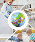 12 Inch Inflatable Globe Ball For Kids Learning Education A Fun Classroom Geography Teaching Toy With Labeled Continents Countries Rivers Oceans Perfect For Beach Pool Party Favors And Classroom Activities PVC