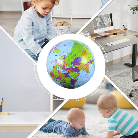 12 Inch Inflatable Globe Ball For Kids Learning Education A Fun Classroom Geography Teaching Toy With Labeled Continents Countries Rivers Oceans Perfect For Beach Pool Party Favors And Classroom Activities PVC