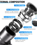 Internal components of Push To Connect Male Elbow Fittings 6mm Tube OD 10 32 UNF Thread 90 Degree Quick Connect Copper And Plastic