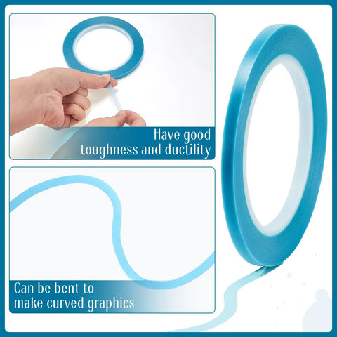 Vinyl Pinstripe Masking Tapes Six Pack High Temp Low Tack Automotive Painter Tape For Easy Car Paint Removal