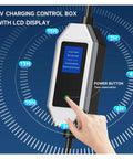 Portable Ev Charger 11kw 16amp Type2 To Gbt Evese Station with LCD display and control settings for efficient charging.