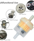 Magnetic Gas Inline Fuel Filter Three Sixteenth Inch Universal Fit For Motorcycle ATV Quad Go Kart shown with multifunctional features