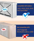 Compatibility chart for MERV 11 Replacement Furnace Filter Fits 16x25x4 Inches For AprilAire models 1410 1610 2410 2416 3410 4400