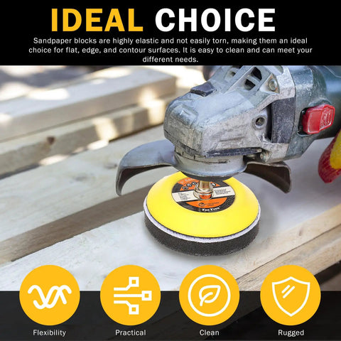 All In One Pro Grade Drill Polishing Kit For DIYers With 215 Pcs 3 Inch Wet Dry Sandpaper in use on wooden surface