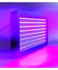 Top Shelf 3000W Led UV Curing Lamp With Cold Light Tech For Quick Nail Gel Curing 3D Resin Print Phone Screen Fix And UV Glue Bonding close-up view of lamp displaying UV LED lights.
