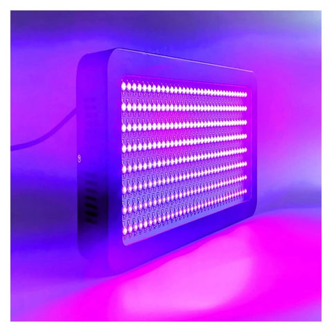Top Shelf 3000W Led UV Curing Lamp With Cold Light Tech For Quick Nail Gel Curing 3D Resin Print Phone Screen Fix And UV Glue Bonding close-up view of lamp displaying UV LED lights.