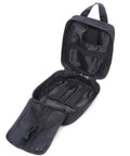 Open black Molle Pouch Tactical First Aid Bag With Rip Away EMT Medical Organizer 600D Nylon Water Resistant Multipocket Pouch