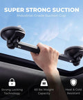 Heavy Duty Rock Solid Ultra Suction Cup Mount For Starlink Mini Dish Anti Shake Stability Rapid Install No Assembly Required For Car RV Boat Windshield Or Sunroof, showing strong suction mechanism on a sunroof.
