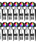 RGBW Outdoor Pathway Lights 14 Pack With Connectors Color Changing Landscape Spotlights Waterproof Garden Path Lighting Low Voltage Remote Dimmable In 3 Brightness Levels Lit Up For Halloween Christmas Weddings And Porch Decor