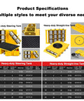 Product specifications for Heavy Duty Steel Machinery Mover With Precision Steering Rollers for factory equipment transport.