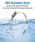 10-pack stainless steel hose clamps, 1.5–2.5 in, adjustable worm-drive clamps for plumbing and automotive