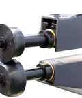 Close-up of 36 Inch Throat Electric Bead Roller for Sheet Metal showing rollers for 20 gauge capacity motorized forming machine