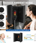 Studio Recording Microphone Isolation Shield for Blue Yeti and Condenser Mics, Adjustable Folding Acoustic Shield setup