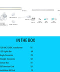 Led Dimmable Under Cabinet Lighting Kit With Hand Wave Activation, Motion Sensor, Touchless Dimming components in box
