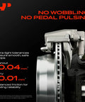 Heavy Duty Rear Drilled And Slotted Brake Rotors Deliver Top Shelf Stopping Power With Straight Up Bolt On Fit For Chevy Tahoe Silverado Suburban Avalanche And Cadillac Escalade, showing close-up details and measurements.