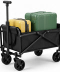 80L Foldable Wagon Cart With All Terrain Wheels Lightweight Portable Utility Wagon For Beach Camping Groceries And Outdoor Gear
