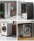 Heavy Duty Appliance Rollers With Extendable Sliders And Liftable Washing Machine Base under appliances and furniture