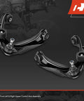 Two Pack Front Upper Control Arm With Ball Joint And Bushing For Ford Fusion 2006 2012 Lincoln MKZ 2007 2012 Mazda6 2003 2008 Mercury Milan 2006 2011 Replacement, black steel pair