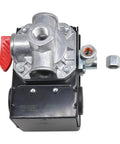 Front view of Air Compressor Pressure Switch Z-D26612 120-150 PSI Adjustable One Quarter Inch FNPT Inlet 26 Amp 120 Volt Replacement Part