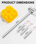 53 Piece Watch Band Tool Kit With Link Remover Pro Grade Spring Bar Tools Pin Remover Strap Adjustment Kit dimensions