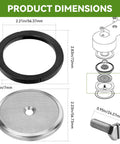Espresso Machine Group Head Gasket Repair Kit Stop Leaks And Keep Your Espresso Setup Running Smooth Like A Pro Replacement Gasket For Nuova Simonelli Oscar Oscar II Musica Appia And Appia II Espresso Machines, 56.37mm gasket, filter and screw