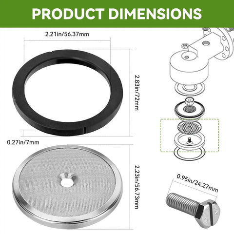 Espresso Machine Group Head Gasket Repair Kit Stop Leaks And Keep Your Espresso Setup Running Smooth Like A Pro Replacement Gasket For Nuova Simonelli Oscar Oscar II Musica Appia And Appia II Espresso Machines, 56.37mm gasket, filter and screw