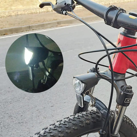 Bright LED Electric Bike Headlight for All Electric Bikes, waterproof front light on mountain bike, ABS plastic material