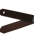 Mens Leather Belt With Hook And Loop Closure No Buckle Scratch Free Black 38 Inch Wide 1.5 Inch American Made Durable Everyday Work Belt Airport Friendly For Travel And Daily Workwear Rugged Style, close-up of hook and loop ends
