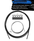 Universal Bicycle Shifter Cable Housing Set For Derailleur Systems Durable Black Upgrade Kit To Restore Smooth Quick Gear Shifts