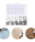Huge Stainless Steel Circlip Retaining Rings Assortment Set For Heavy Duty Use M1.5 To M10 Size External Clips in storage case.