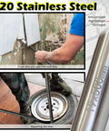 Person using Stainless Steel Pry Bar For Heavy Lifting And Prying, 20 Inch Pinch Bar With Anti Corrosion Finish on wall tiles