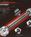 Heavy Duty Front Driveshaft Assembly For Ford F150 Expedition Lincoln Navigator Compatible With BL3Z4A376B close-up showing expansion sleeve and propeller shaft details.