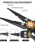 Pro Grade Fish Lip Gripper Pliers With Upgraded 4.3 Inch EVA Foam Handle featuring split ring and hook remover