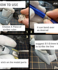 Using the Hella Durable 36 Piece Stainless Steel Hobby Detailing Set for precise model detailing with scribe ruler