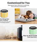Customized True HEPA Replacement Filter For RP-AP088W And RP-AP088B Air Purifier shown with pet and moist condition uses.