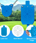 Torso Silhouette Steel Target For Shooting, One Half Inch AR500 Steel, Laser Cut 7 By 12 Inch Blue Target For Pistol And Rifle Practice
