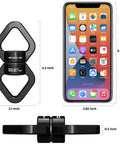 Heavy Duty 30Kn Swivel Carabiner With Legit 360 Degree Spin For Aerial Yoga Routines and Backyard Tree Swing Hooks shown with dimensions.