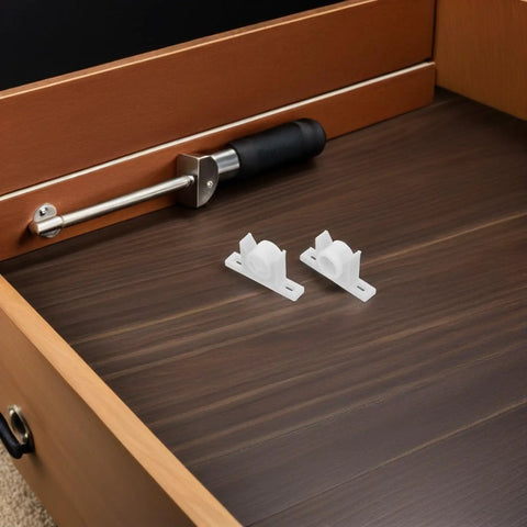 White Plastic Cabinet Door Ball Catches With Screws, 30 Pack, Smooth Safe To Touch Closure For Closets And Cabinets, Silent, Durable