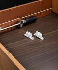 30 Pack Plastic Ball Catches For Doors With Screws White Universal Compatibility Cabinet Door Latch on wooden surface