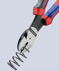 High Leverage Diagonal Cutters With Comfort Handles And Tethered Tool System, Multi-Component 7402200 cutting a wire spring