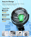 Rechargeable Clip On Mist Fan With Bright Led Light And Smooth Swivel For Golf Carts Strollers Rv Trips And Camping Chases The Sweat Keeps You Wicked Chill All Weekend Long Portable Spray Cooler Sweet Ride Gear with 5200mAh battery and charging options.