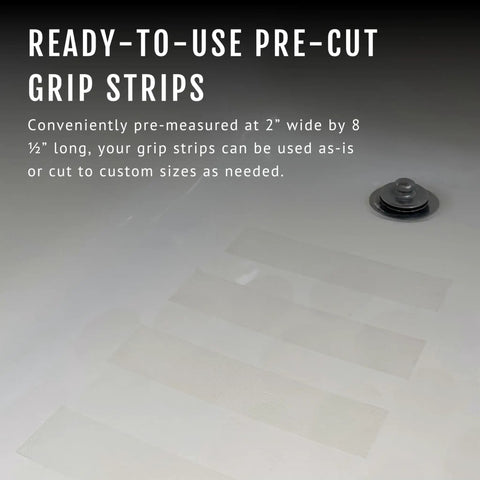 Non Abrasive Grip Tape Strips 2 Inch By 8.5 Inch Pre Cut Heavy Duty Waterproof Anti Slip For Furniture Bathtubs Frames Gaming Indoor
