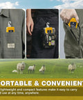 Electric Fence Voltage Tester For Farm Pro 12KV Portable Fence Testing Tool with clip-on pocket size tester on workwear