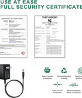 12V AC Adapter Replacement For Yamaha DTX Series Electronic Drum Modules DTX6 DTX700 DTX502 DTX520 DTX530 DTX540 DTX6K3-X DTX6K2-X Plug In Power Solution With High Efficiency UL Listed with security certificates